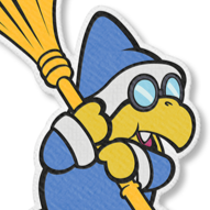 A picture of Kamek from Paper Mario: the OrigamiKing