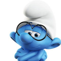 A picture of Brainy Smurf, from A New Touch of Blue